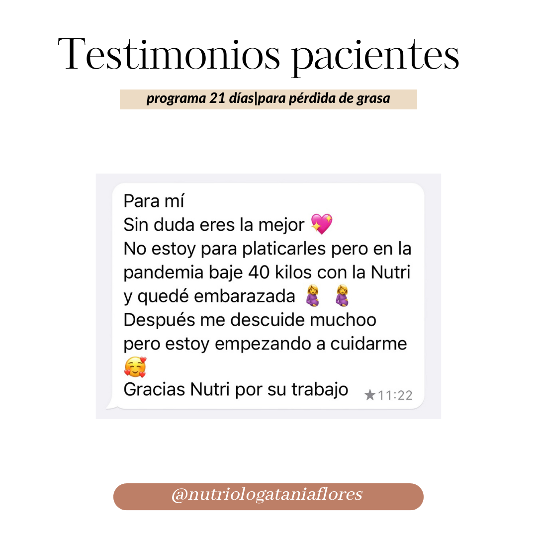 PROGRAMA NUTRICIONAL 21 DÍAS OCTUBRE