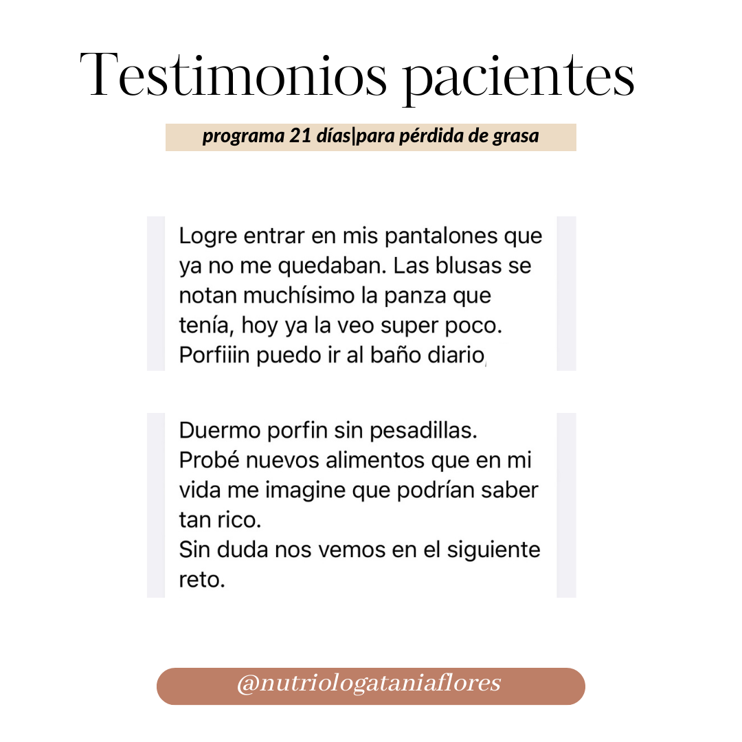 PROGRAMA NUTRICIONAL 21 DÍAS OCTUBRE