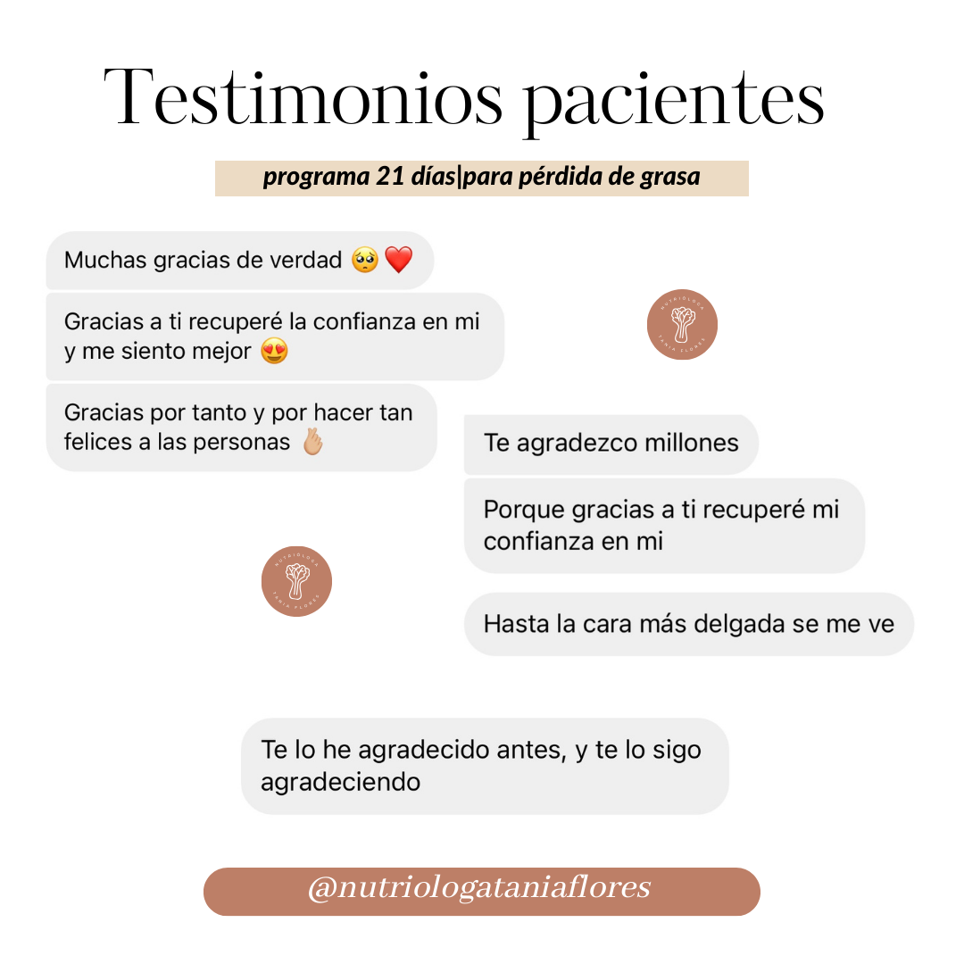 PROGRAMA NUTRICIONAL 21 DÍAS OCTUBRE