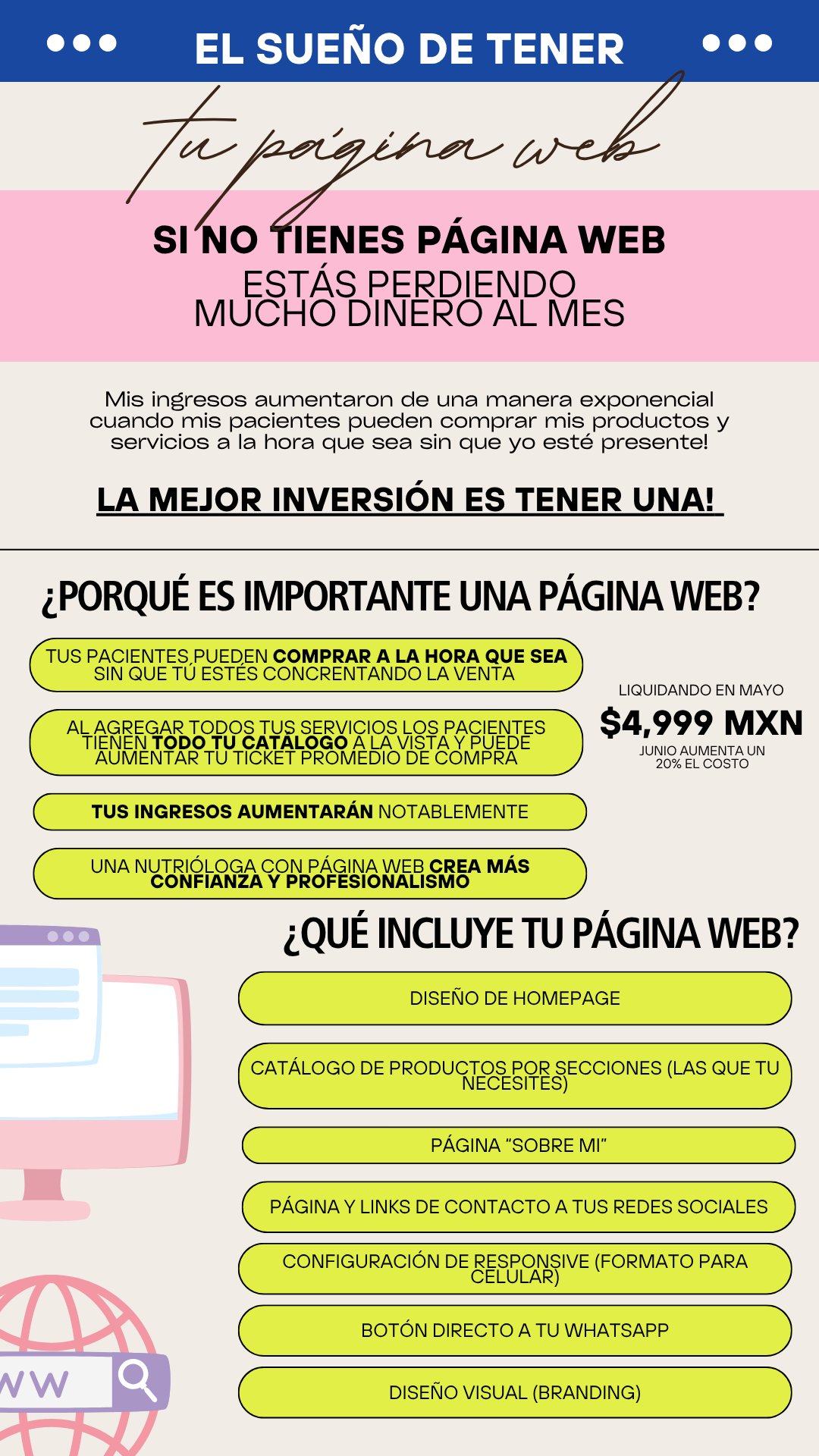 CREACIÓN DE PÁGINA WEB PARA NUTRIÓLOG@S