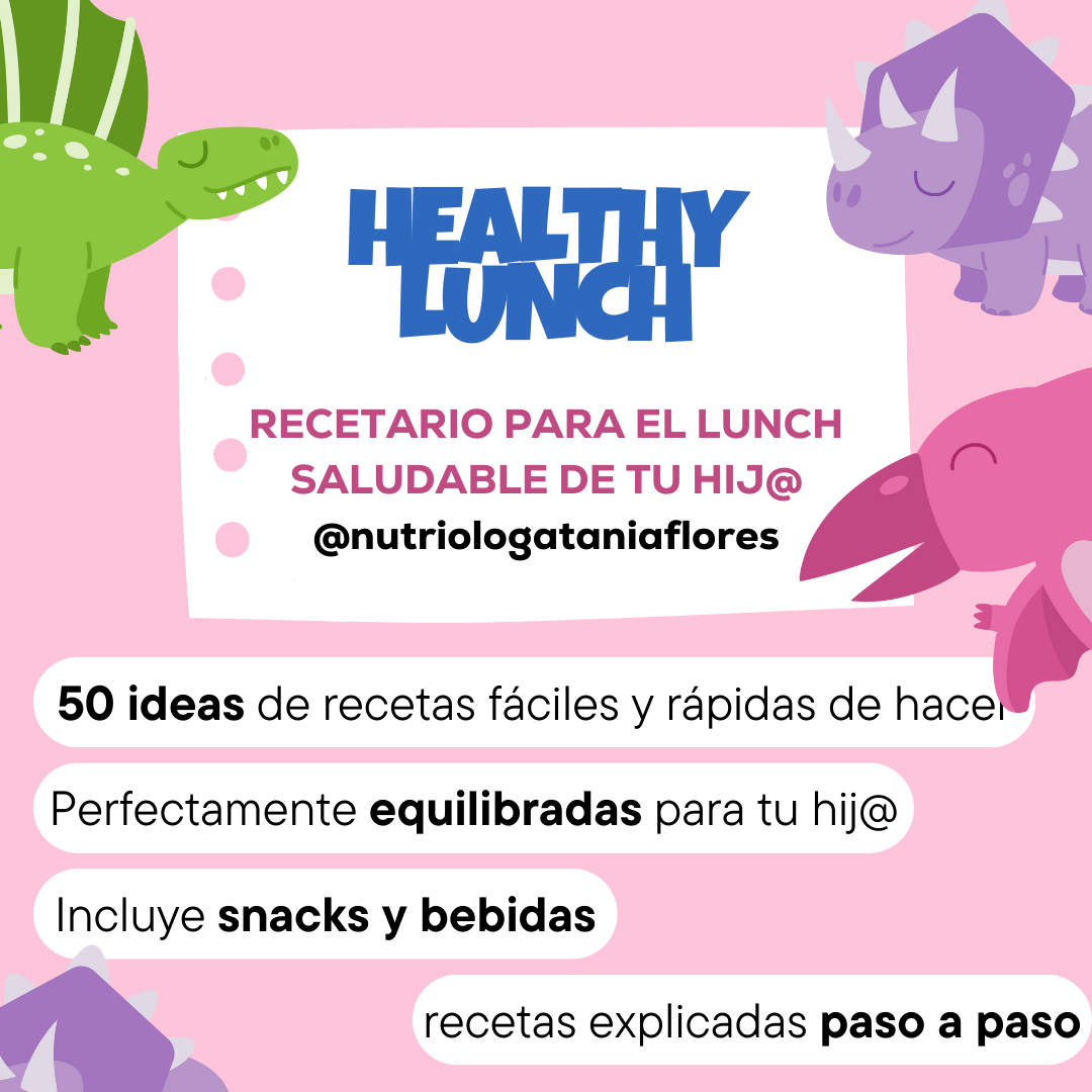 RECETARIO HEALTHY LUNCH (50 ideas para el lunch de tus peques)